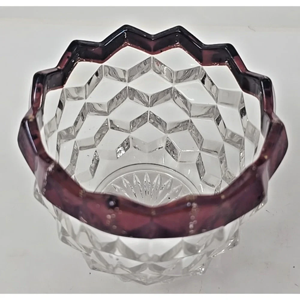 Vtg EAPG Fostoria American No 2056 Pattern Ruby Stained Glass Spooner‎ U174/1
